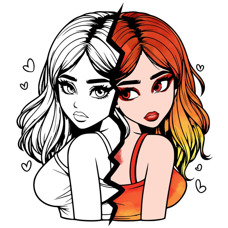 realistic girl split