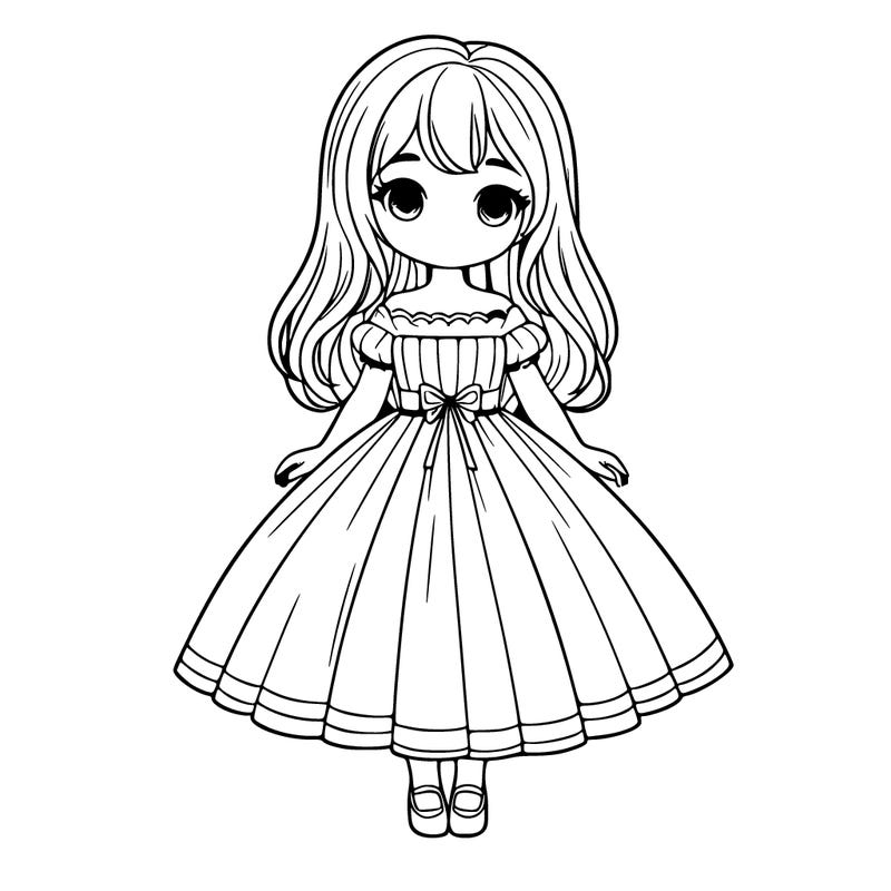 realistic girl with a dress