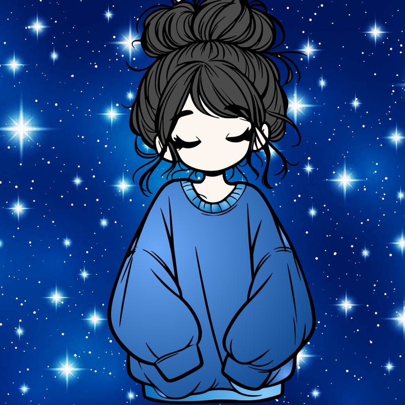 girl with baggy sweatshirt and messy bun