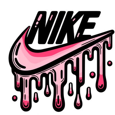 dripping nike logo
