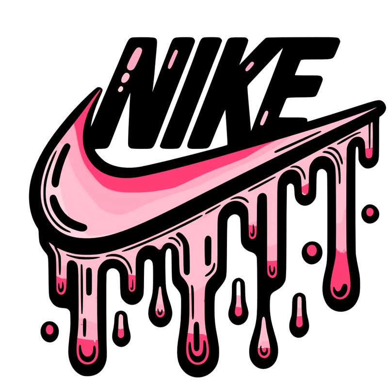 dripping nike logo