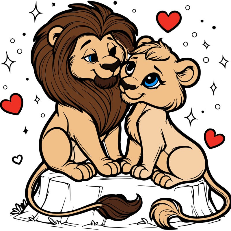 lion and lioness inlove
