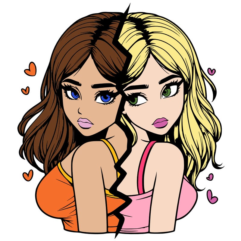 realistic girl split