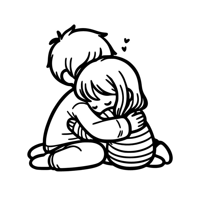 two people hugging