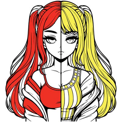 realistic girl split