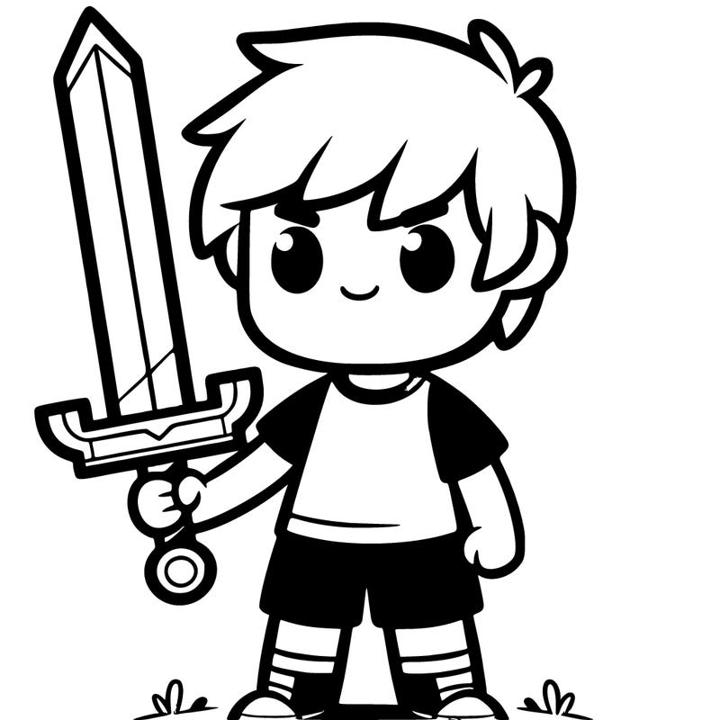 boy with a sword