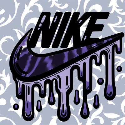 dripping nike logo