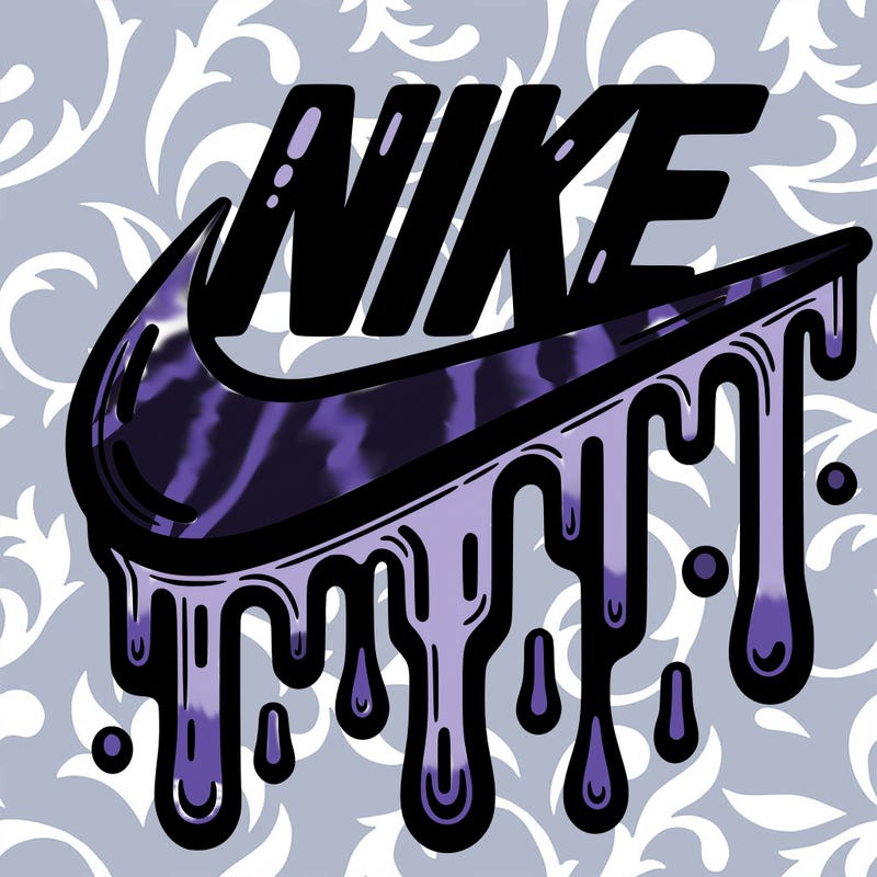 dripping nike logo