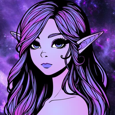 elf girl realistic dark fantasy