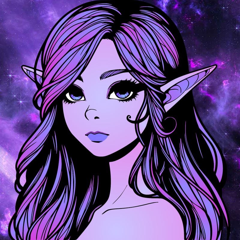 elf girl realistic dark fantasy