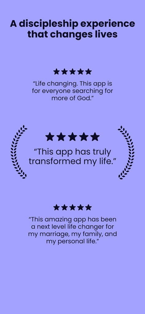 User reviews and five star ratings for the MessengerX discipleship app