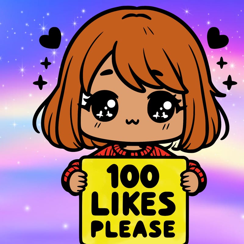 cute girl holding a sign saying 100 likes please