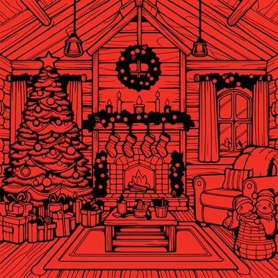 christmas house interior