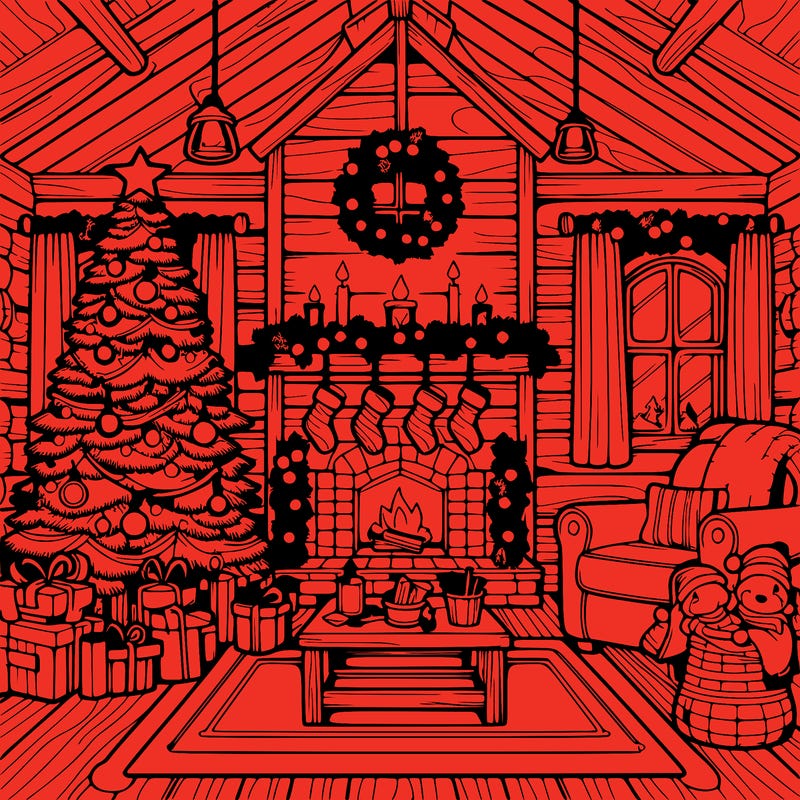 christmas house interior