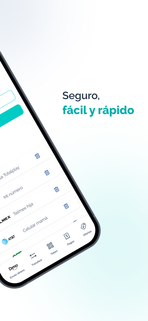 Mifel - Mifel mobile app interface for secure payments and money transfers