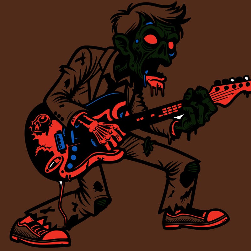 zombie blues guitar player