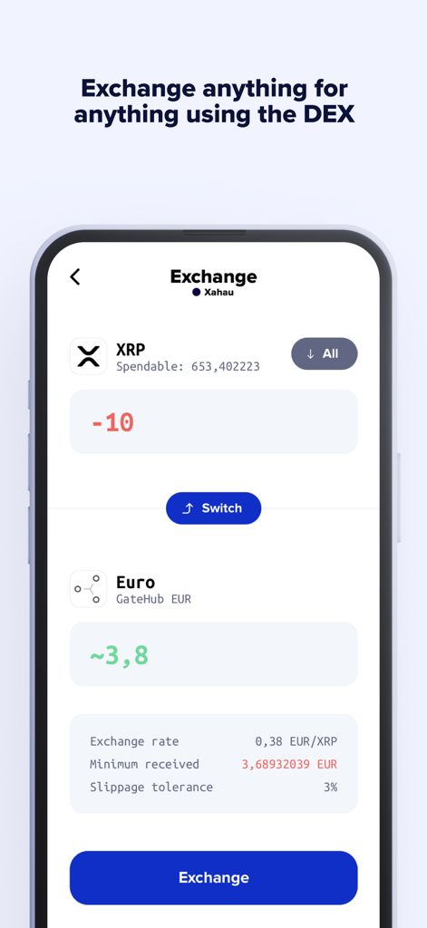 Xaman: XRP Ledger Wallet - Xaman app interface for exchanging assets on the decentralized XRP Ledger