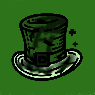 st patrick hat with thin lines