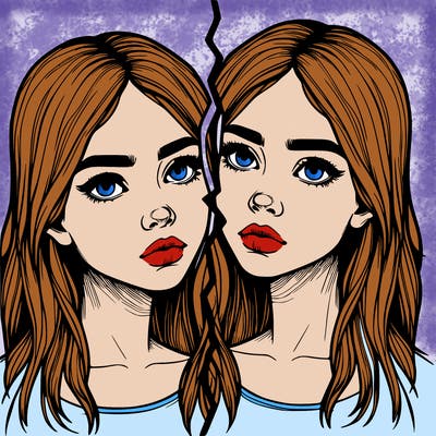 realistic girl split