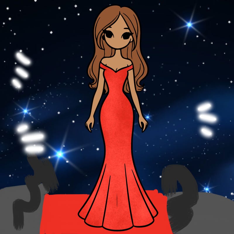 girl in long fitted dress