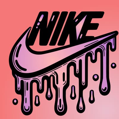 dripping nike logo