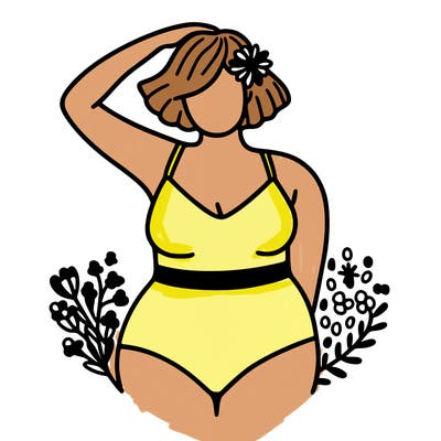 plus size woman bathing suit