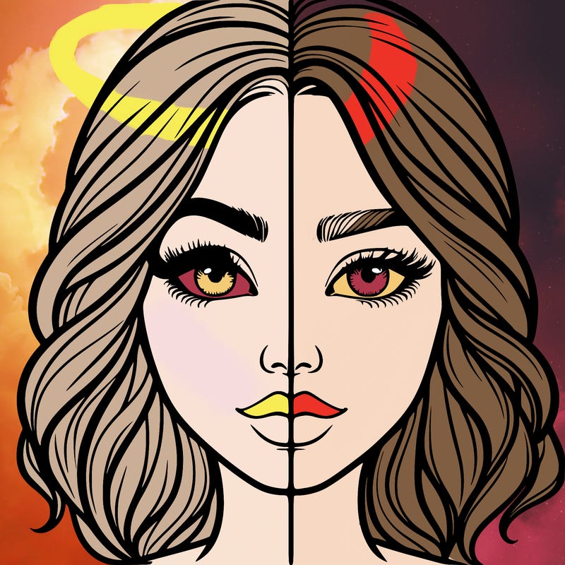 realistic girl split half