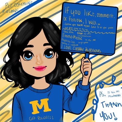 realistic girl holding up a sign