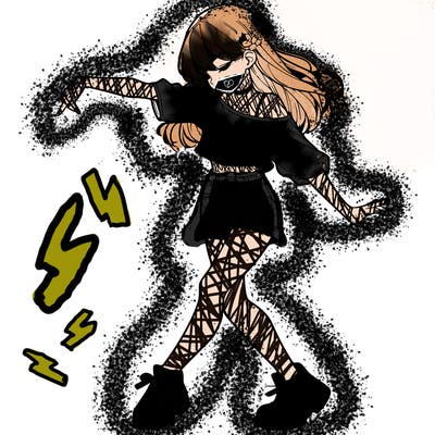 realistic girl danceing