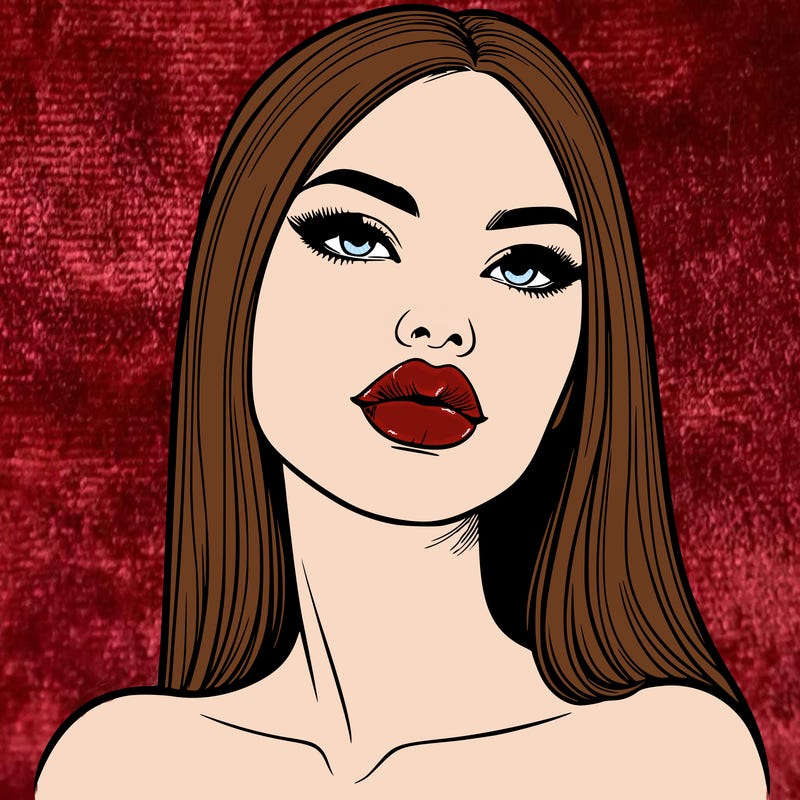 realistic woman with full lips