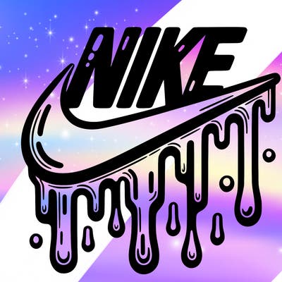dripping nike logo