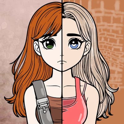 realistic girl split