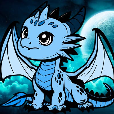fierce baby night dragon