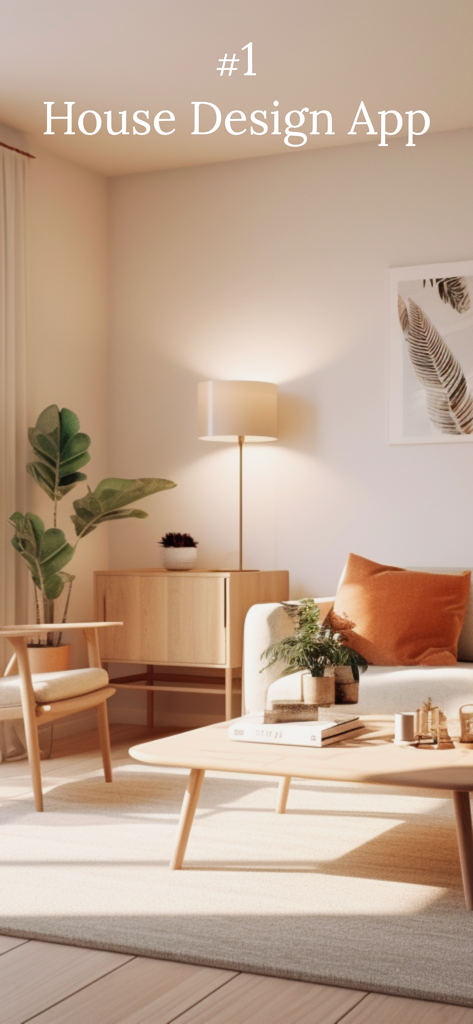 Modernes Wohnzimmer-Interieur mit einem weißen Sofa und Holzmöbeln