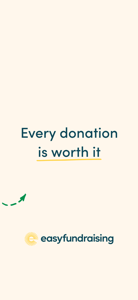 Logotipo y lema de Easyfundraising Cada donación vale la pena