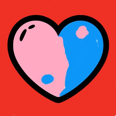 a blank heart
