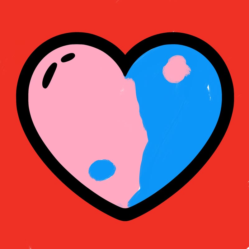 a blank heart