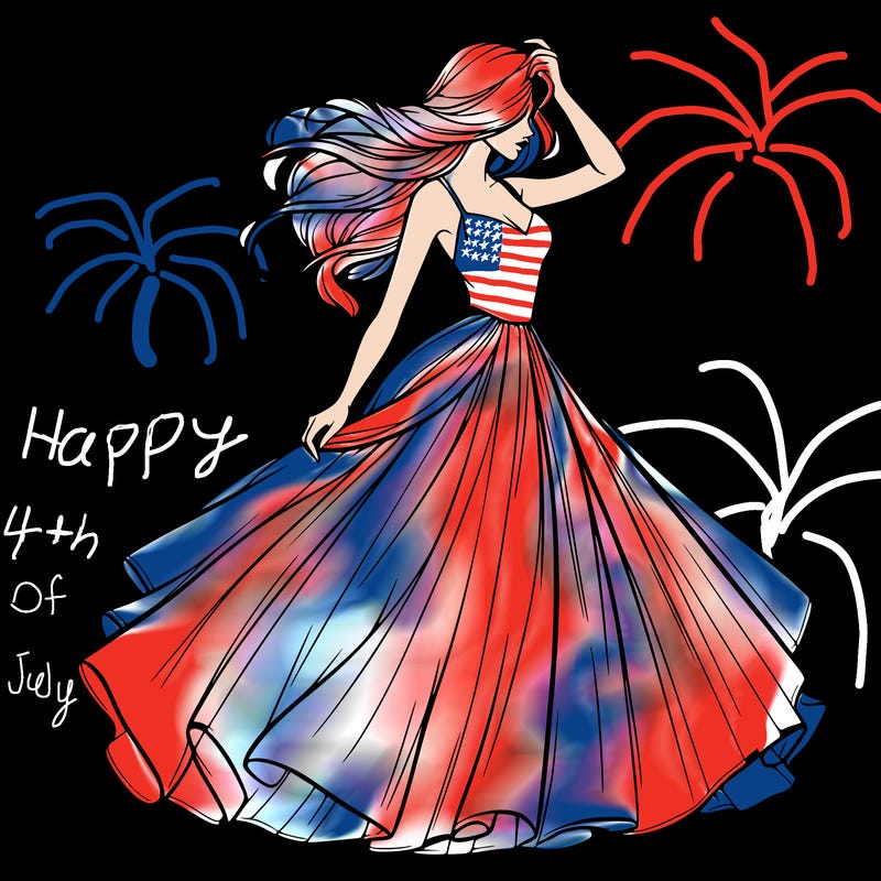 realistic woman with dress flowing in the wind