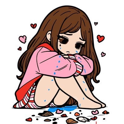 a girl after a breakup
