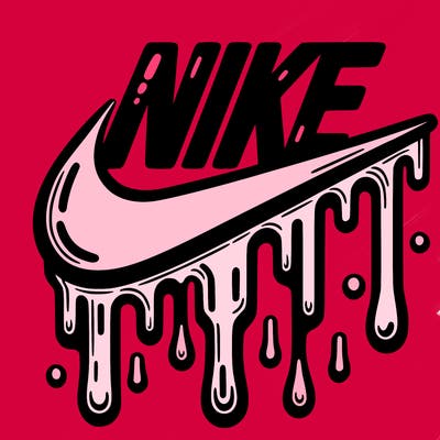 dripping nike logo