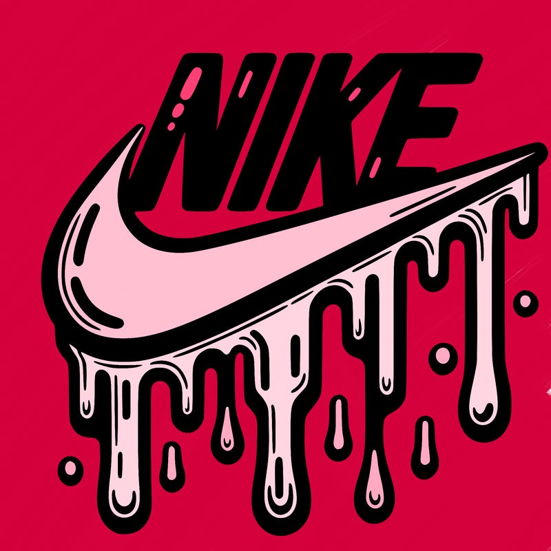 dripping nike logo