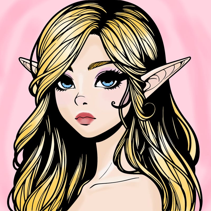 elf girl realistic dark fantasy