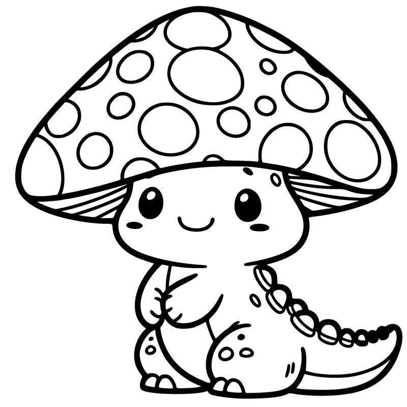 mushroom dinosaur cute