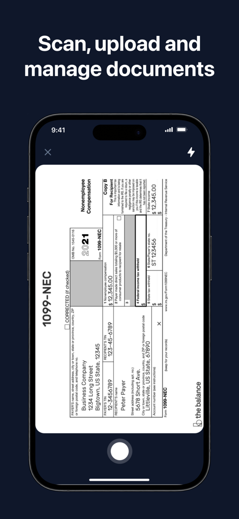 TaxDome Client Portal - Scanning a tax form with the TaxDome Client Portal mobile app