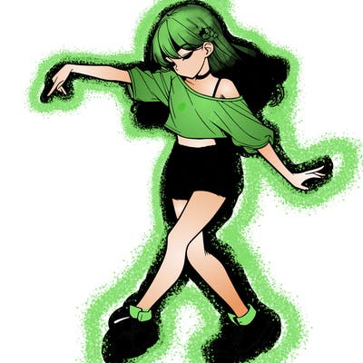 realistic girl danceing