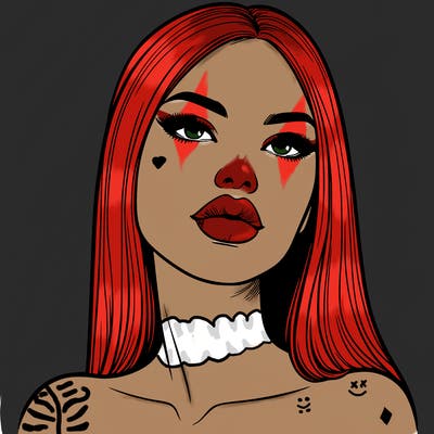 realistic woman with full lips