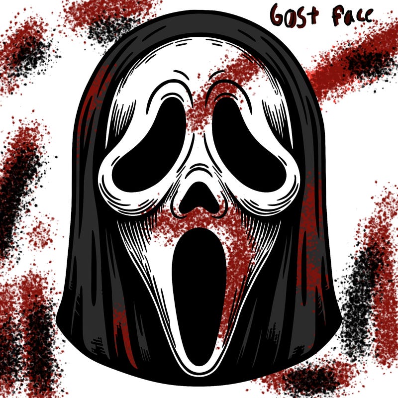 detailed ghostface mask