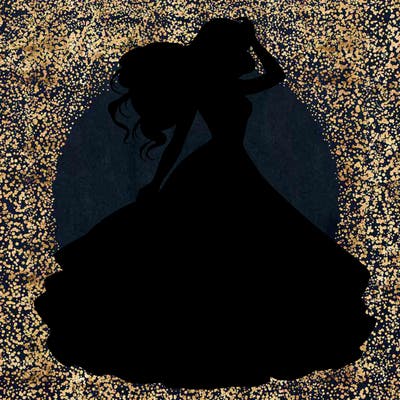 realistic woman with dress flowing in the wind