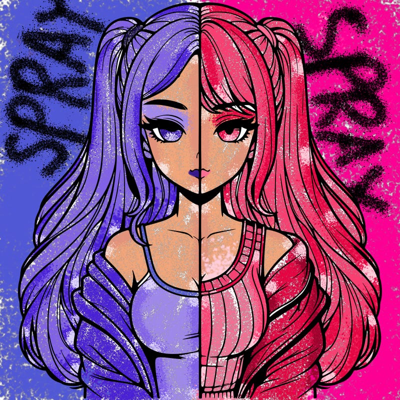 realistic girl split