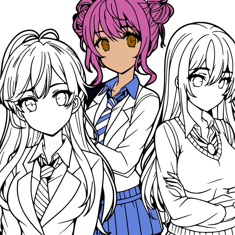 anime girls teenagers